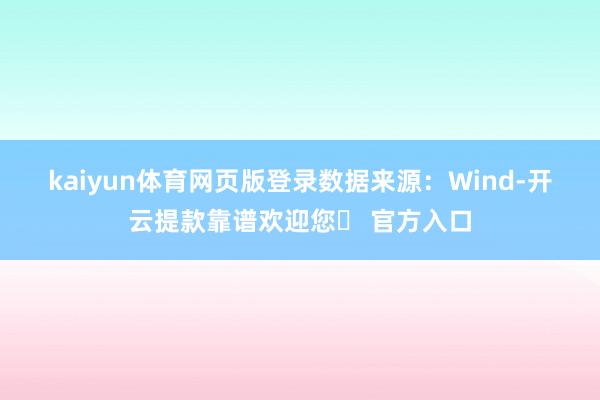 kaiyun体育网页版登录　　数据来源：Wind-开云提款靠谱欢迎您✅ 官方入口